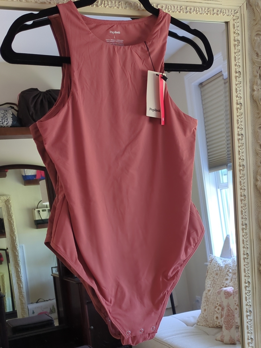 Popilush Mauve Pink Sleeveless Bodysuit